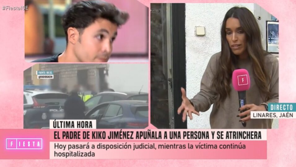 Reportera cuenta lo ocurrido desde el lugar de los hechos | Foto: Telecinco.es