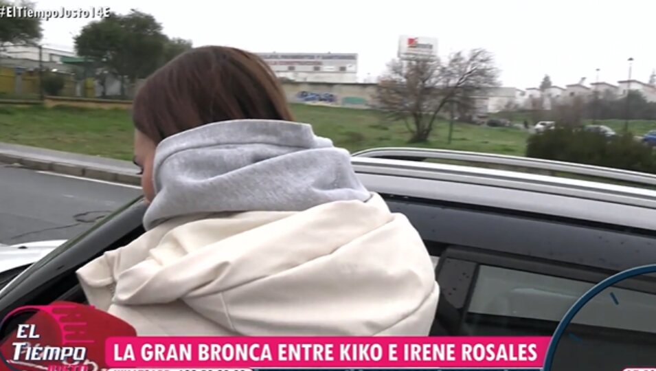 Irene Rosales desmintiendo la bronca telefónica con Kiko | Foto: Telecinco.es