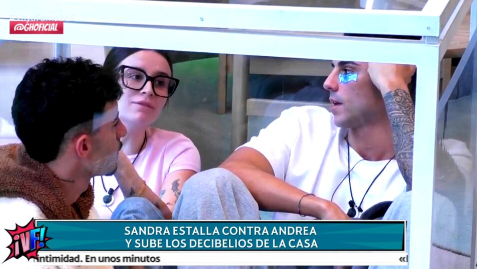 Andrea, Juanpi y Sandra participando como trio en 'GH DÚO'