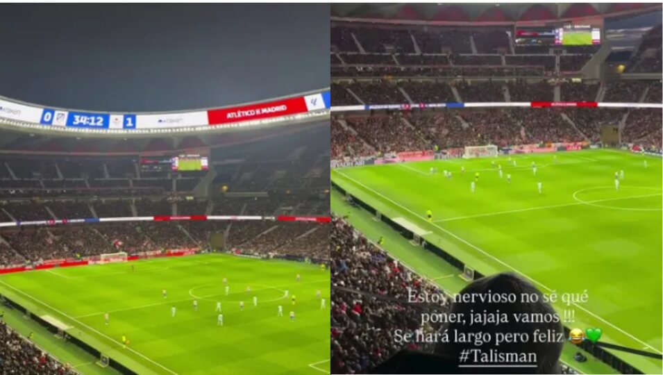 Stories de Cristina Porta y Montoya viendo el partido | Fotografías: Instagram