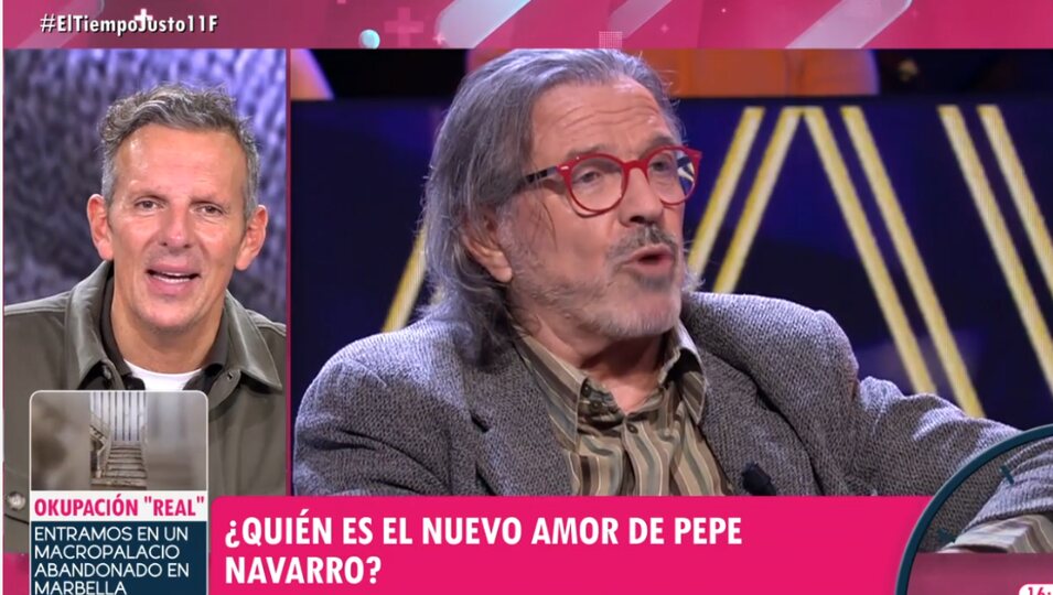 Los colaboradores de 'El tiempo justo' desvelan los detalles de la nueva relación de Pepe Navarro | Fotografía: Telecinco 