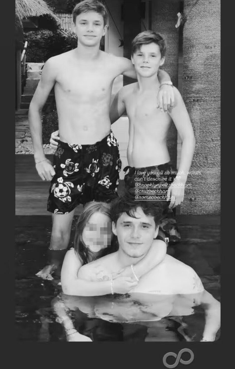 Romeo repostea la fotografía de su hermana Harper | Fotografía: Instagram