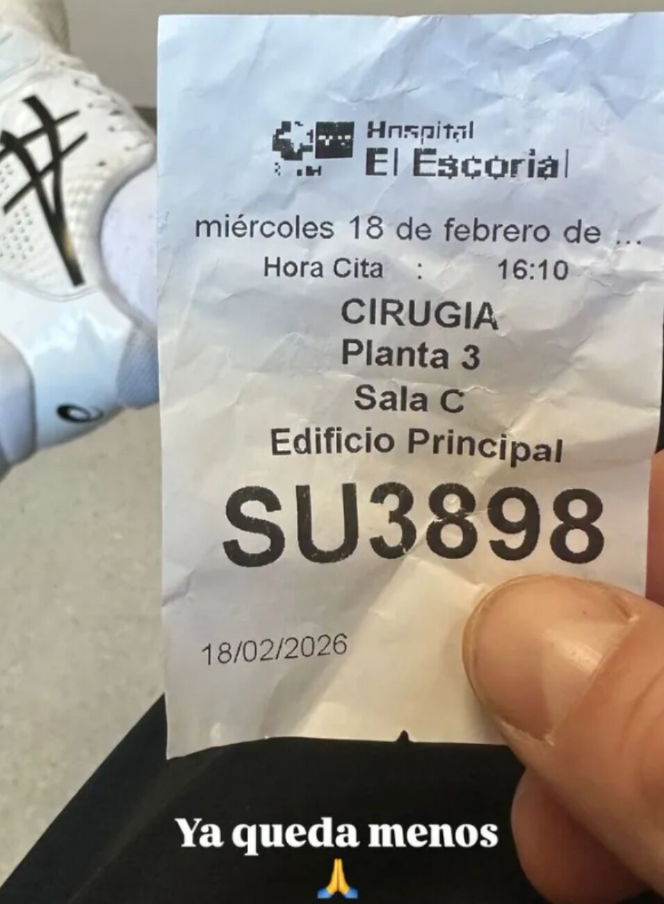 Cristian Suescun en urgencias | Fotografía: RRSS