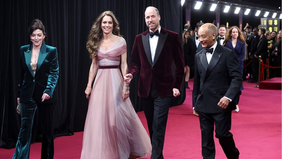 Kate Middleton y el Príncipe Guillermo en la alfombra roja de los premios BAFTA | Foto: Kensington Palace