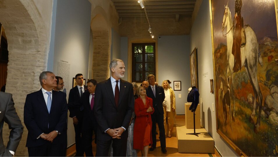 El Rey inaugurando la exposición 