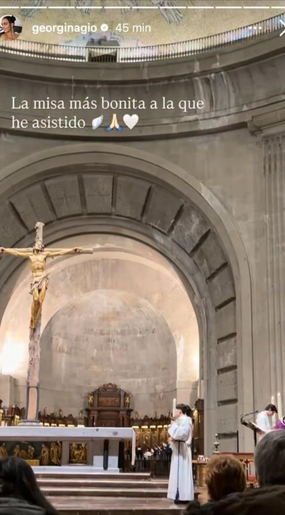Georgina en el Valle de los Caídos vía stories | Foto: Instagram