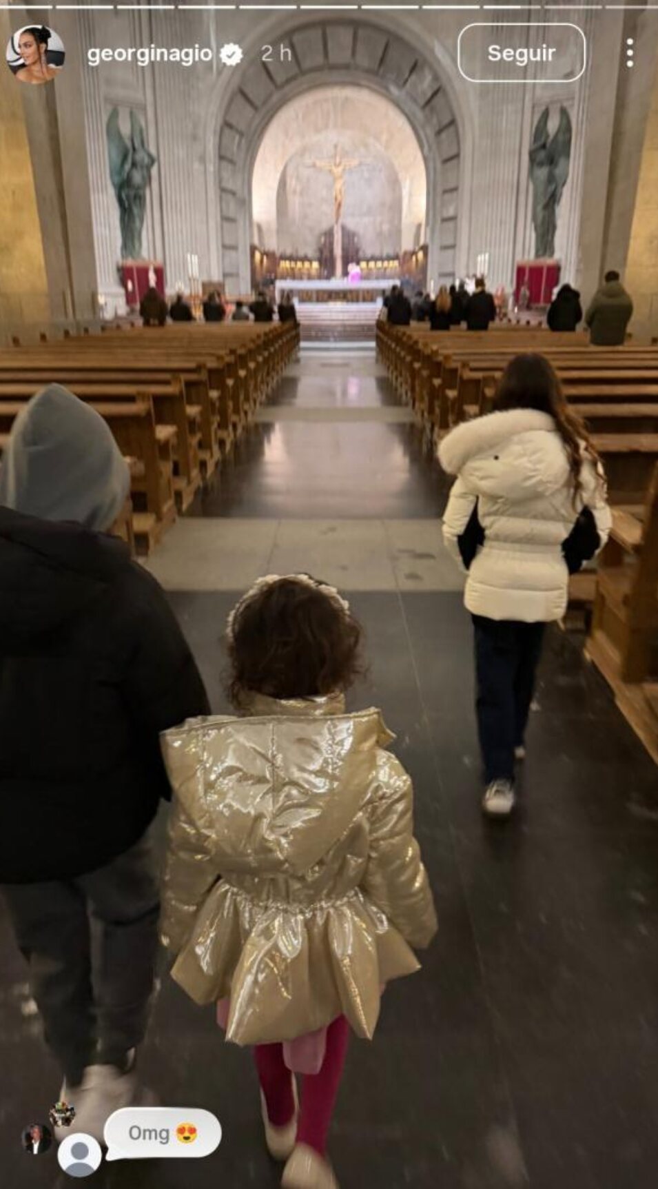 Los hijos de Georgina en El Valle de los caídos | Foto: Instagram