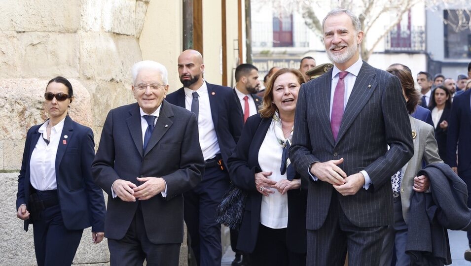 El Rey con Sergio Mattarella de paseo por Salamanca | Casa S.M. Rey