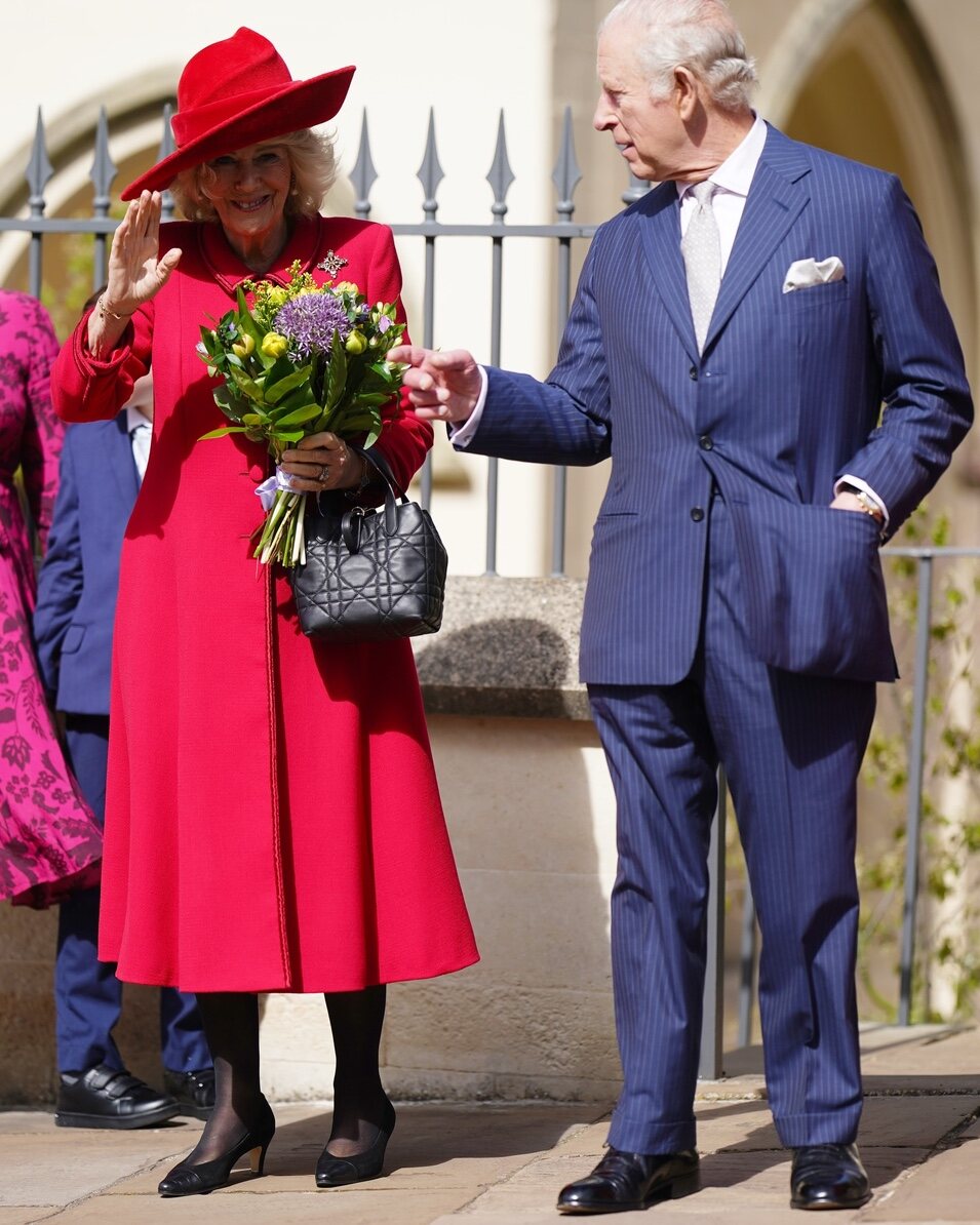 Carlos y Camilla llegando a la Misa de Pascua | Instagram