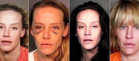 Imágenes de la ficha policial de Amanda Peterson