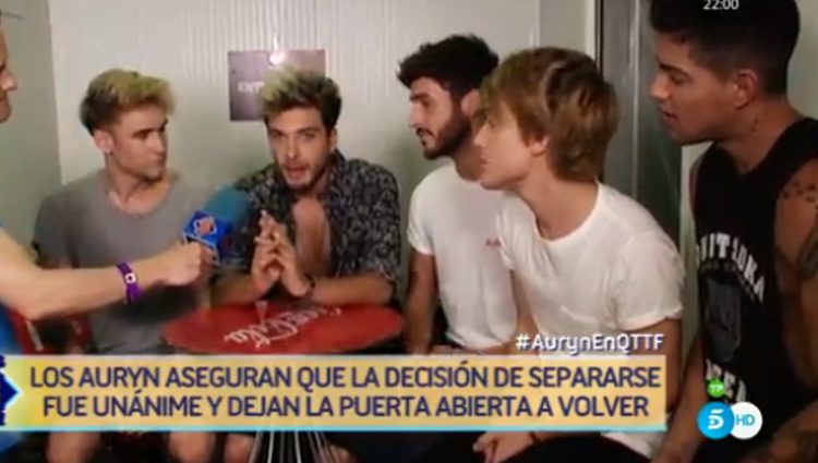 Auryn en una entrevista para '¡Qué tiempo tan feliz!'/ telecinco.es