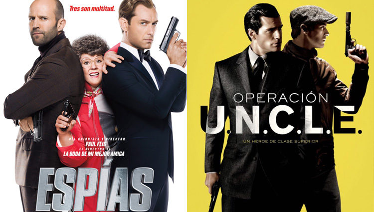 Los carteles de las películas 'Espías y 'Operación U.N.C.L.E.'