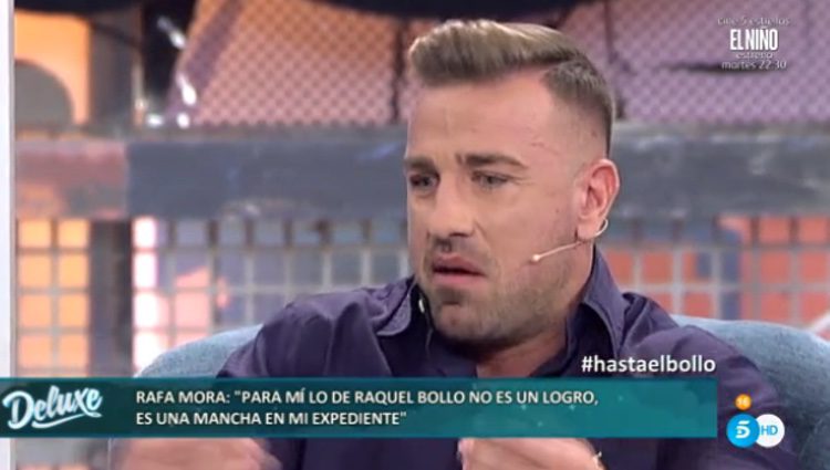 Rafa Mora muy molesto con Raquel Bollo / Telecinco.es