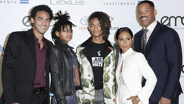 Will Smith junto a su mujer Jada y sus hijos Willard, Willow y Jaden (GTRES)