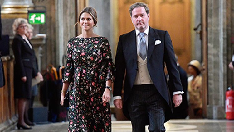 Magdalena de Suecia y Chris O'Neill en el Te Deum por el nacimiento del Príncipe Gabriel
