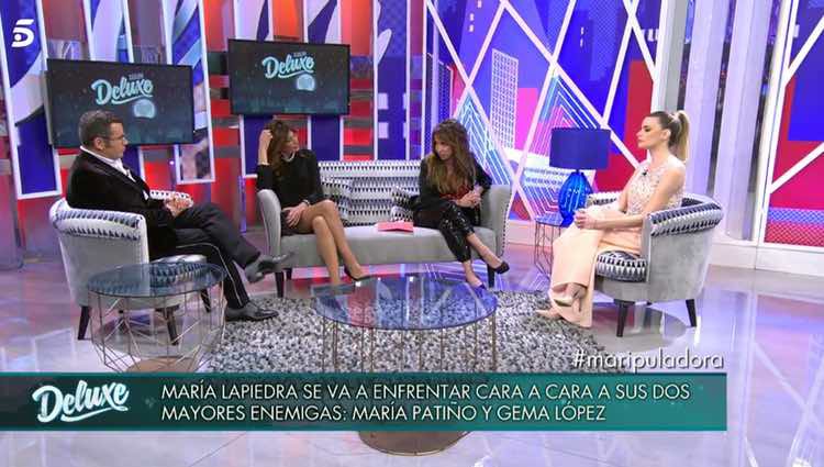 María Lapiedra, cara a cara con María Patiño y Gema López / Telecinco.es