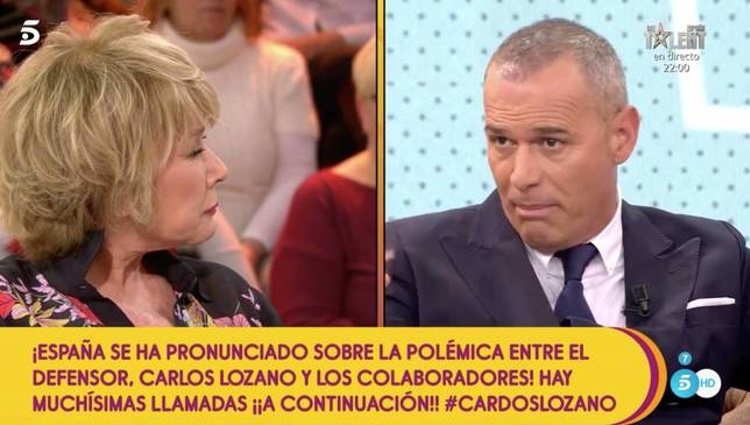 Mila Ximénez y Carlos Lozano durante su último enfrentamiento | Fuente: Telecinco.es