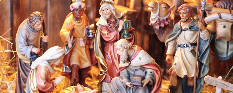 Hay incluso belenes de playmobil o chocolate