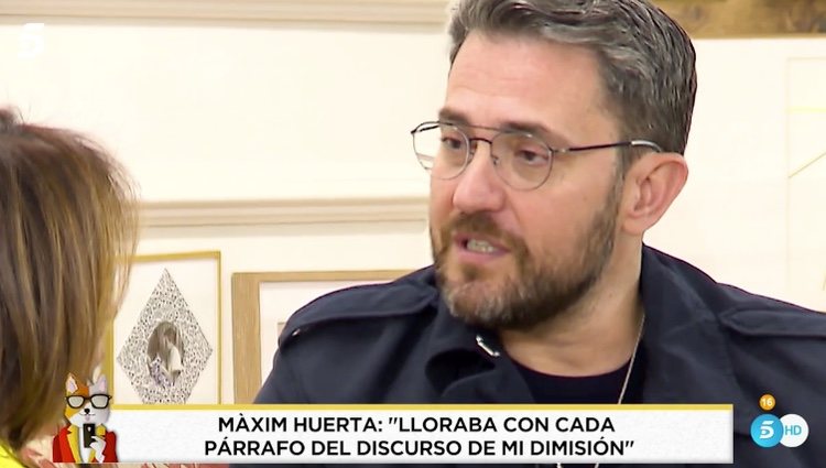 Màxim Huerta recordando cómo fue su dimisión / Telecinco.es
