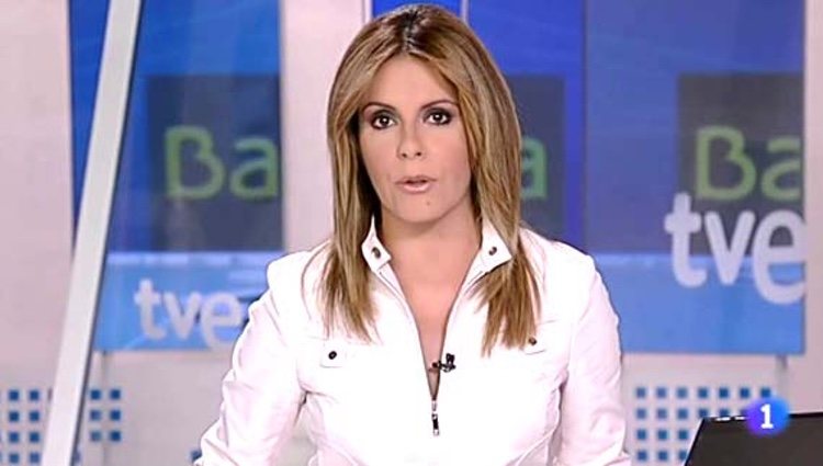 Pilar García Muñiz presentando el telediario de La 1