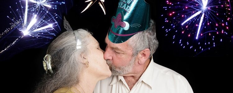 Un beso a las 12 de la noche es muy típico en los Estados Unidos