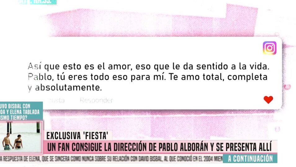 Comentario de un fan anónimo en el Instagram de Pablo Alborán | Foto: Telecino.es