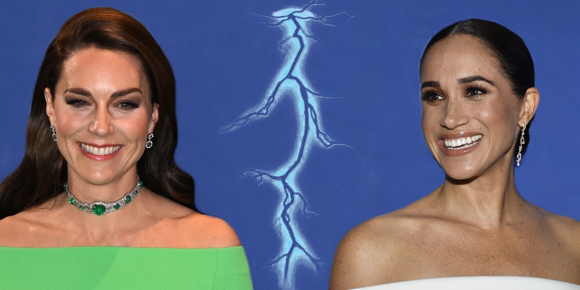 Kate Middleton y Meghan Markle, enfrentadas por sus parecidos estilismos: palabra de honor y joyas de Lady Di