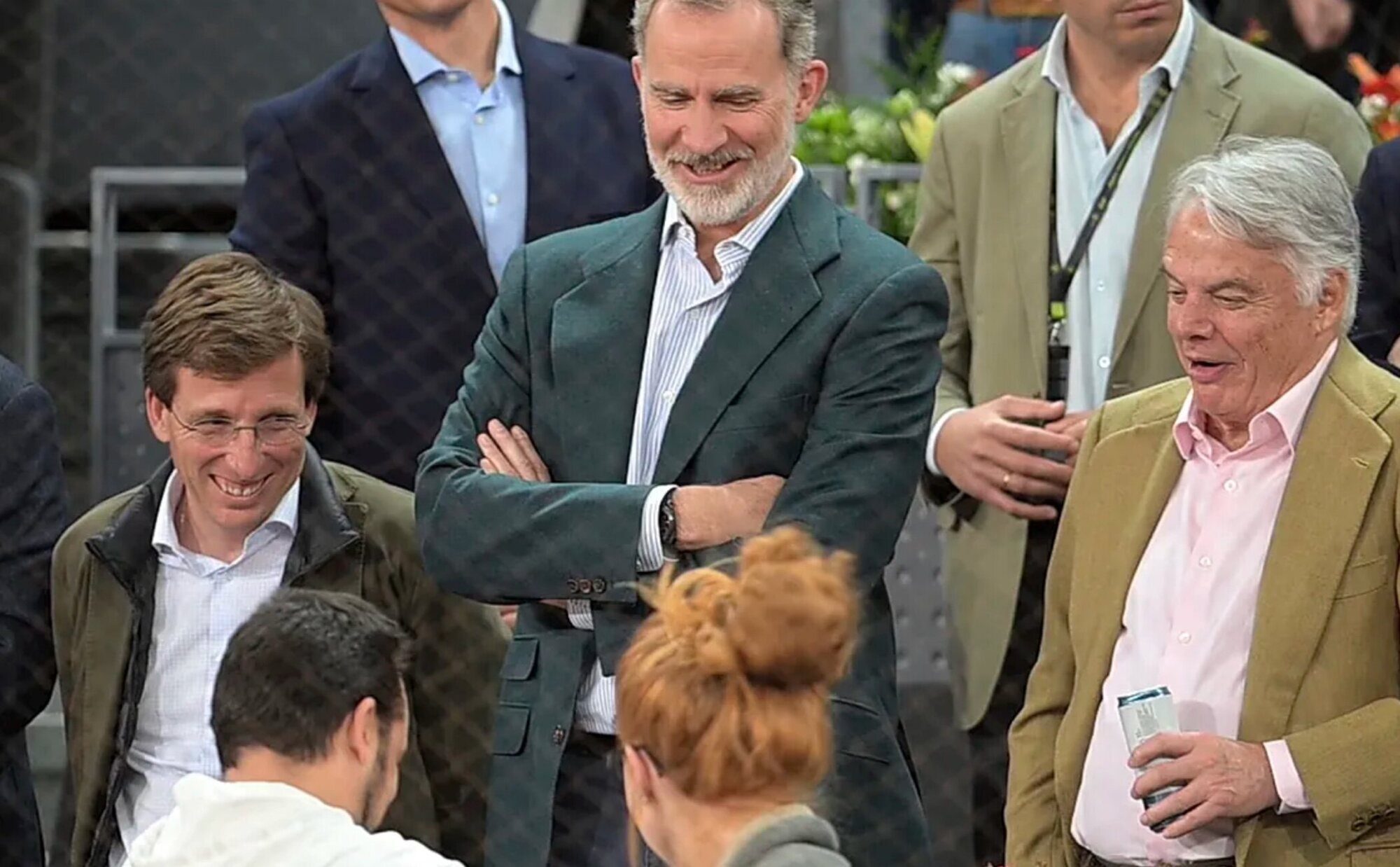 La hija recién nacida de María Castro acapara la atención del Rey Felipe en el Open de Madrid