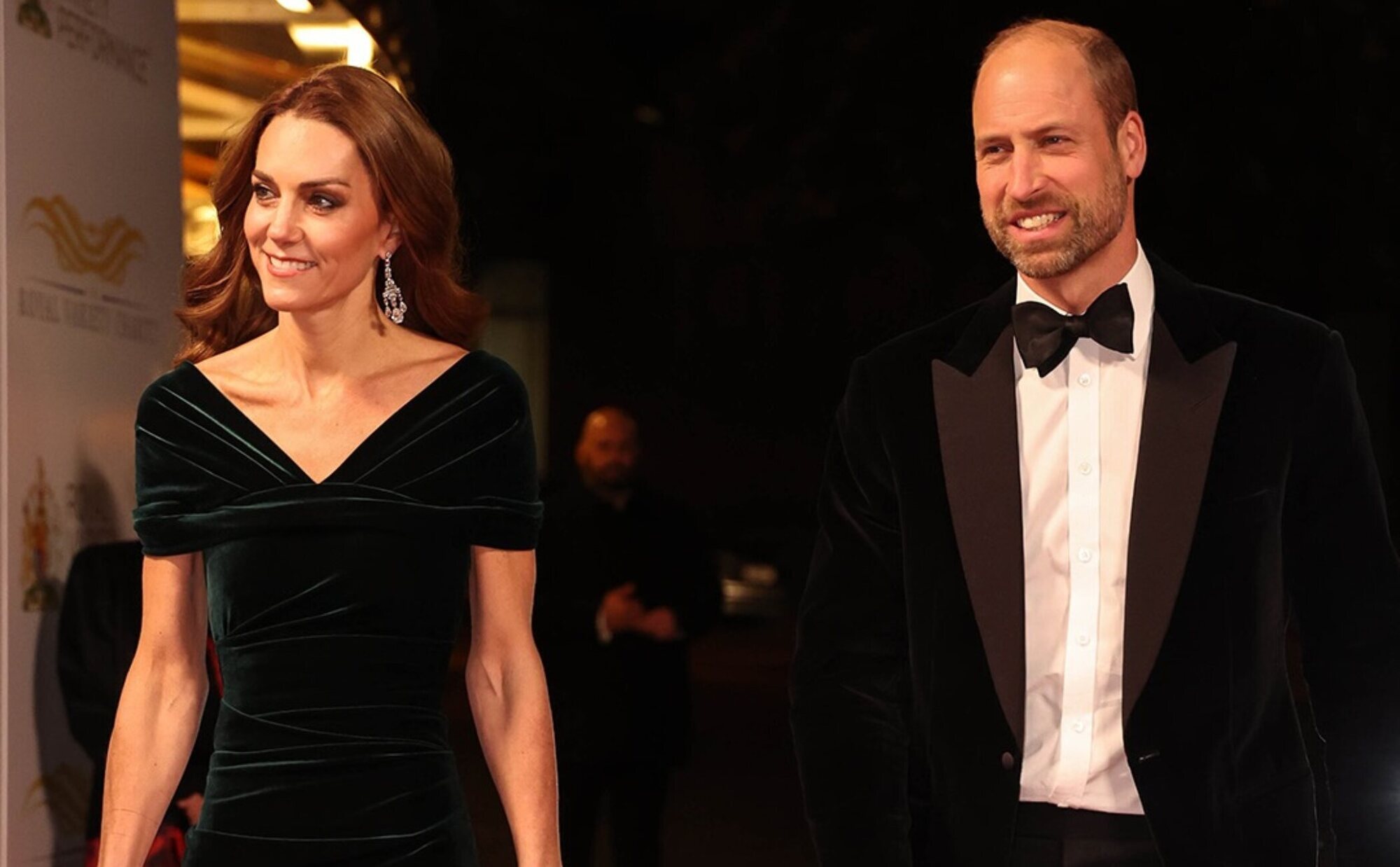 Kate Middleton brilla en su esperada reaparición en el Royal Albert Hall: terciopelo, diamantes y complicidad con el Príncipe Guillermo