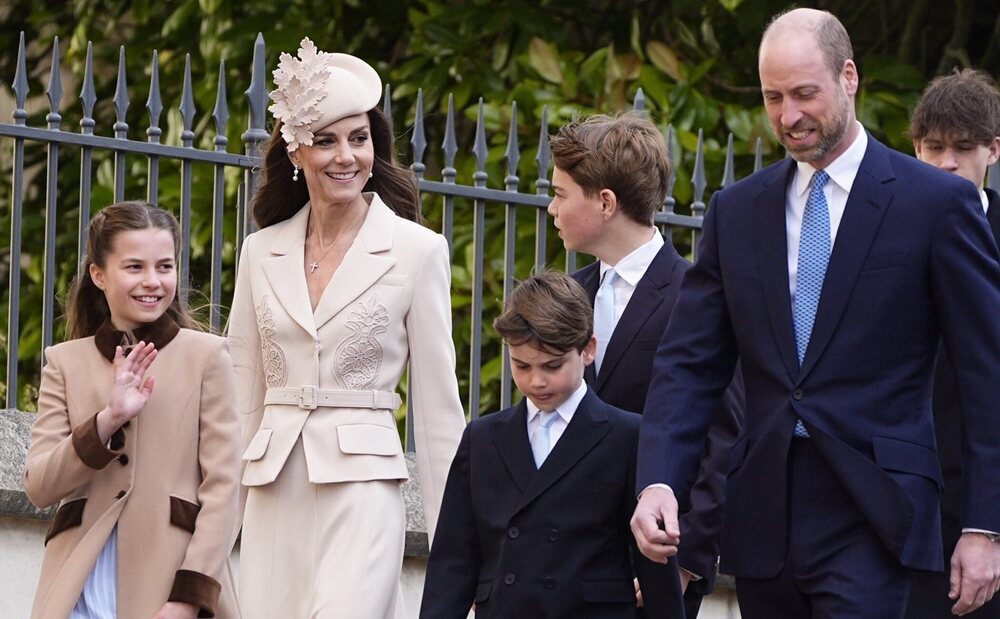 La Familia Real Británica se da cita en la tradicional Misa de Pascua