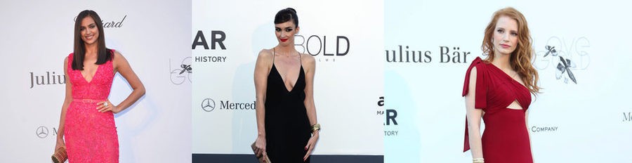Irina Shayk, Paris Hilton, Jessica Chastain, Kylie Minogue y Paz Vega asisten a la gala amfAR de Cannes 2013