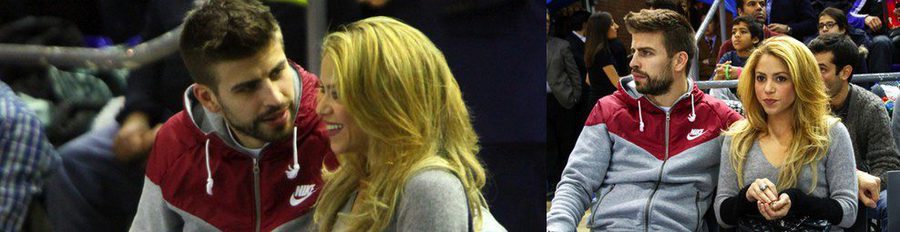 Gerard Piqué y Shakira, una pareja feliz y enamorada testigo de la victoria del Barça de baloncesto