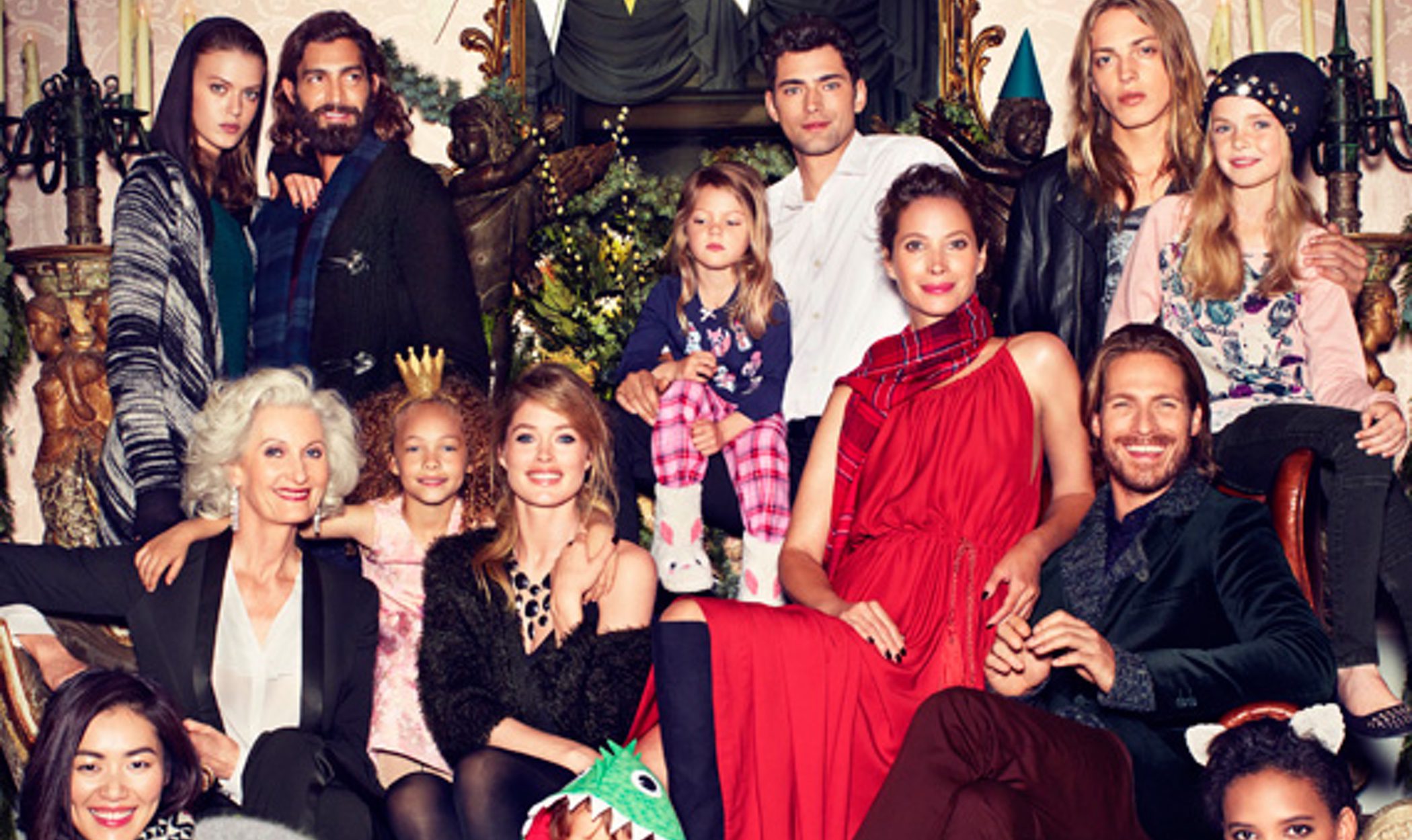Doutzen Kroes, Christy Turlington y Sean O'Pry presentan la campaña de navidad más divertida de H&M