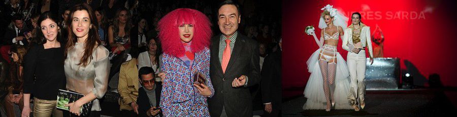 Raquel Sánchez Silva, Cósima Ramírez y Javier Pereira, en el front row de la tercera jornada de Madrid Fashion Week 2014