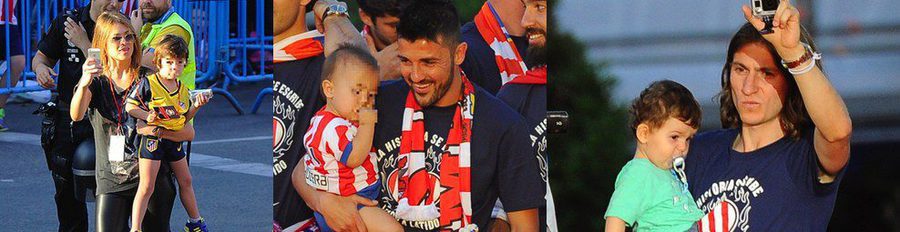 Malena Costa, Carla Pereyra, Patricia González con sus hijos: las WAGs del Atlético de Madrid celebran la Liga 2014