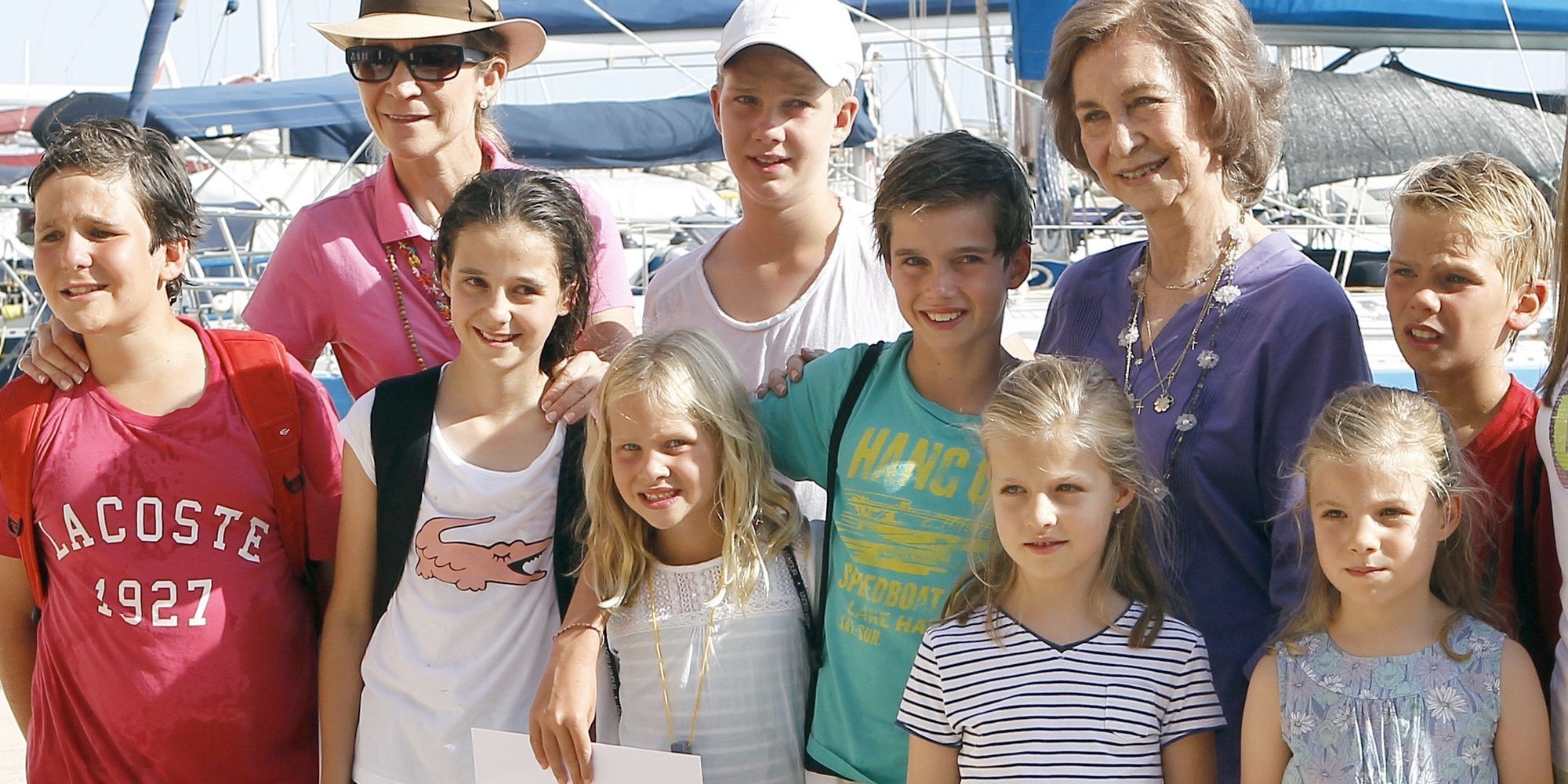 La adorable foto de los 8 nietos de los Reyes Juan Carlos y Sofía que guarda el Palacio de La Zarzuela