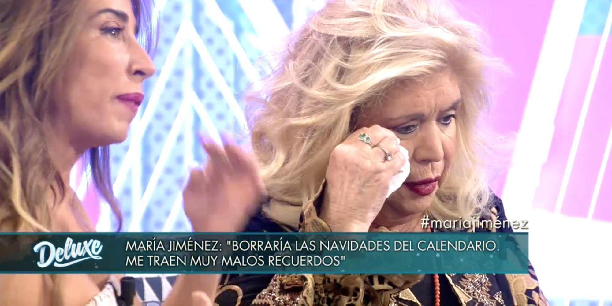 María Jiménez se emociona al recordar la muerte de su hija en un accidente de coche en 'Sábado Deluxe'