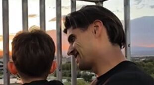 Javi Tudela desconecta en la feria junto a su hijo y su hermana Anita tras conocerse la enfermedad de Marina Romero