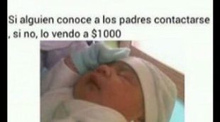 Pone en venta a un bebé por 59 euros