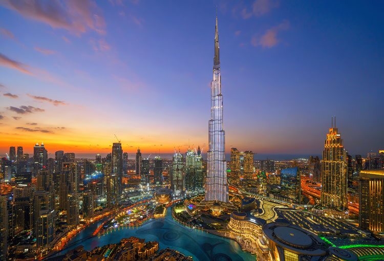 A partir de la puesta de sol, las temperaturas en Dubai son más agradables