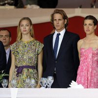 Beatriz Borromeo, Andrea y Carlota Casiraghi y Alex Dellal en Monte-Carlo