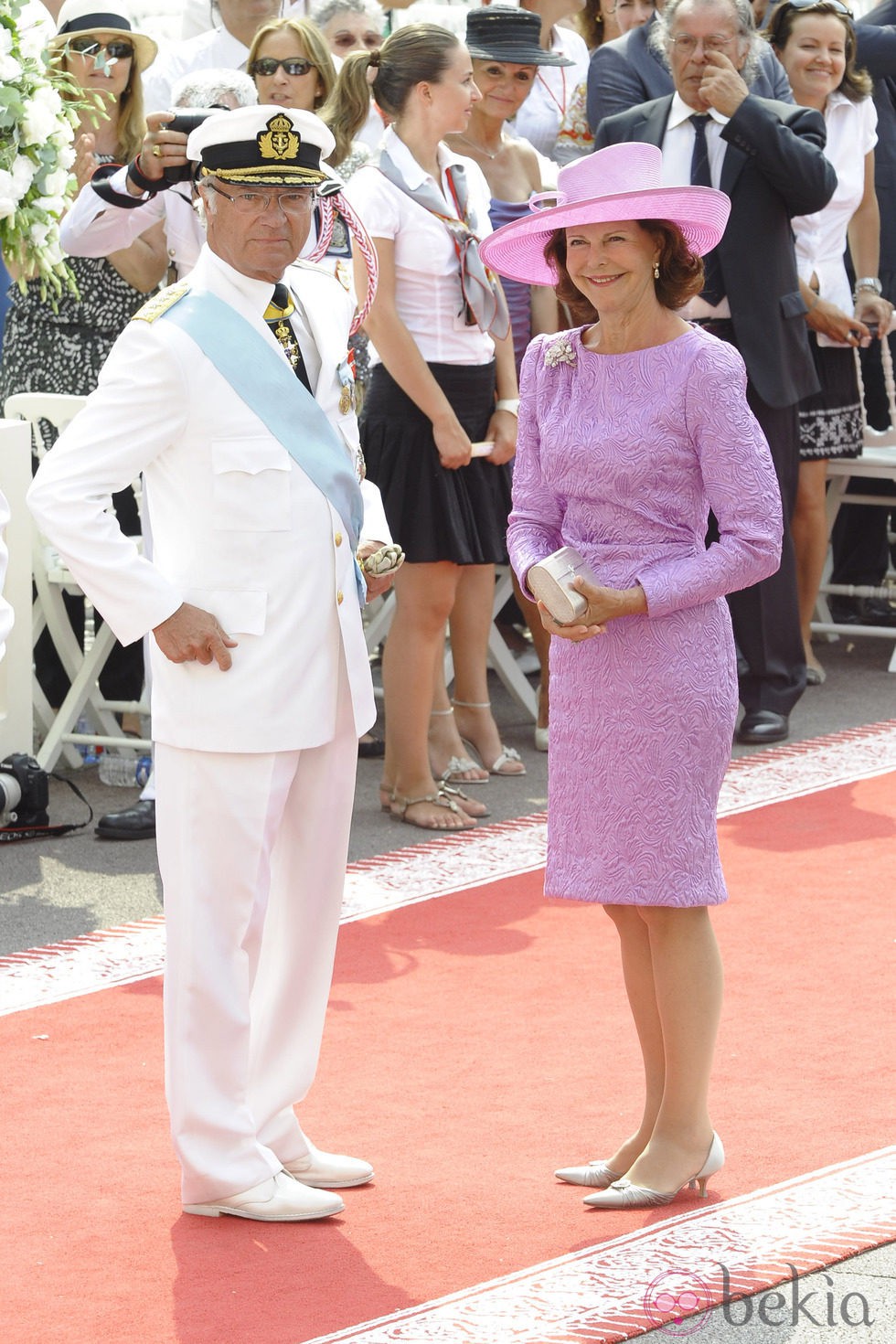 Los Reyes de Suecia en la boda de Alberto y Charlene de Mónaco