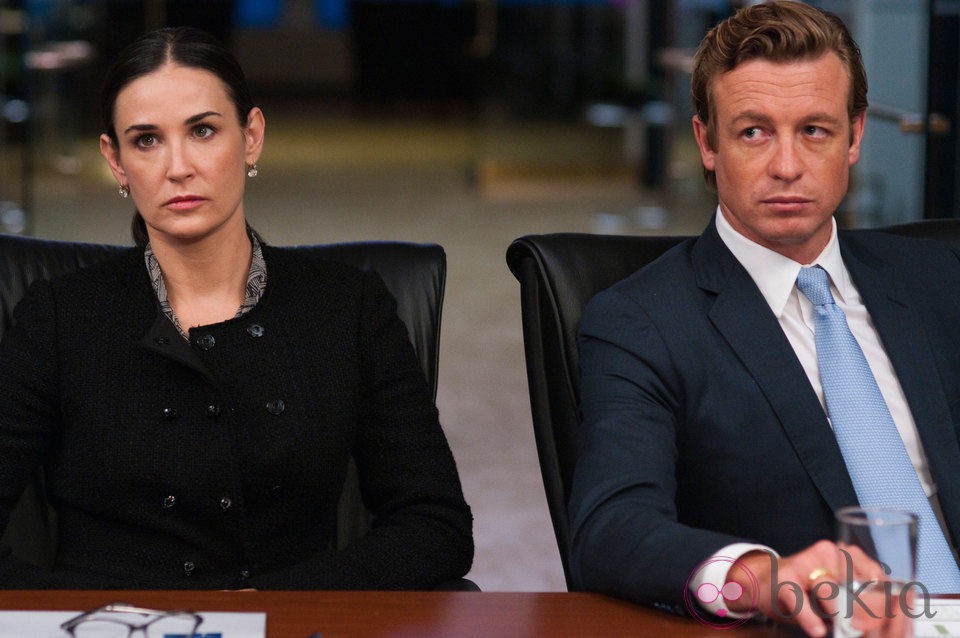 Demi Moore y Simon Baker en 'Margin Call'