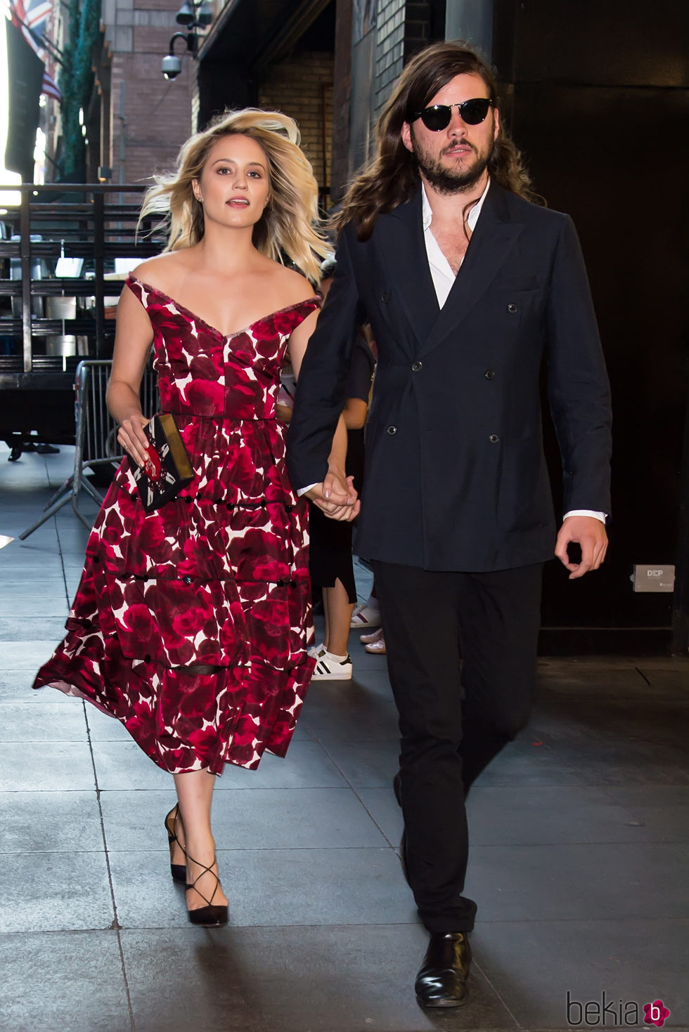 Dianna Agron y Winston Marshall en la New York Fashion Week