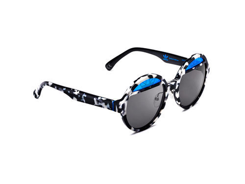 Gafas de sol redondas en color negro y blanco de Adidas Originals con Italia Independent