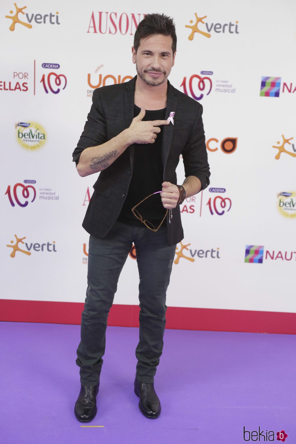 David de María en el photocall del concierto 'Por ellas' de Cadena 100