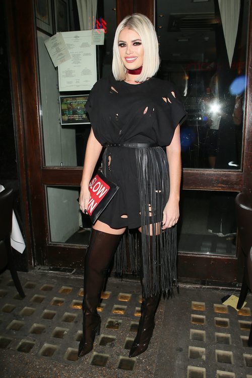 Chloe Sims celebrando su cumpleaños en Londres