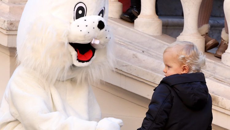 Jacques de Mónaco en la fiesta infantil de Navidad 2016