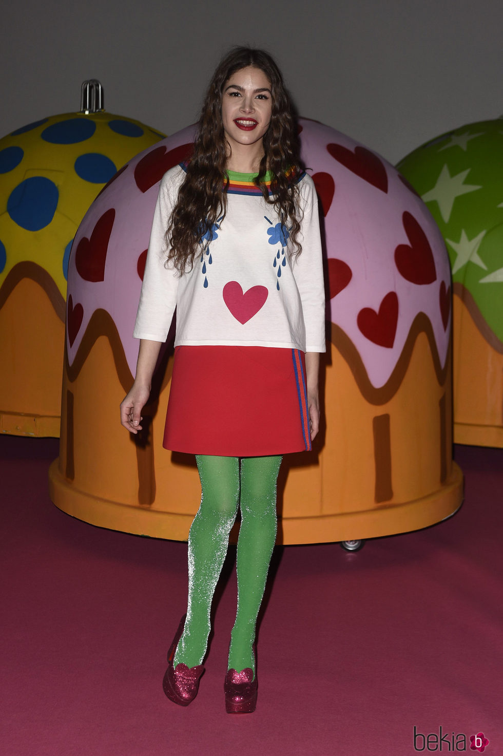 Cósima Ramírez en el front row del desfile de Ágatha Ruiz de la Prada en Madrid Fashion Week otoño/invierno 2017/2018