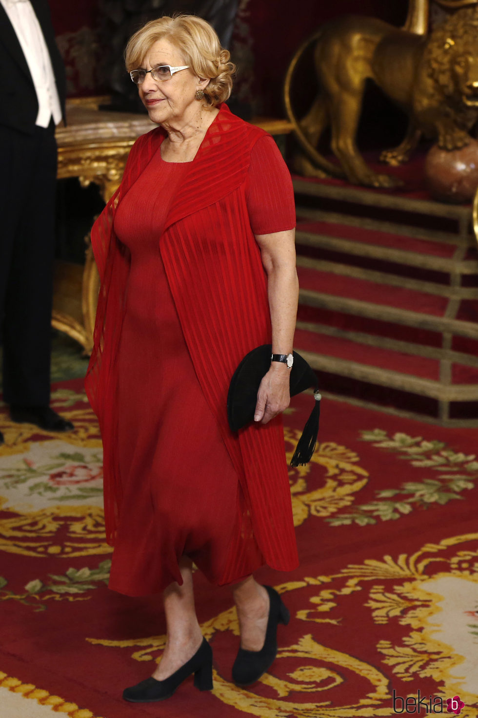 Manuela Carmena en la cena de gala en honor al presidente de Argentina Mauricio Macri y Juliana Awada
